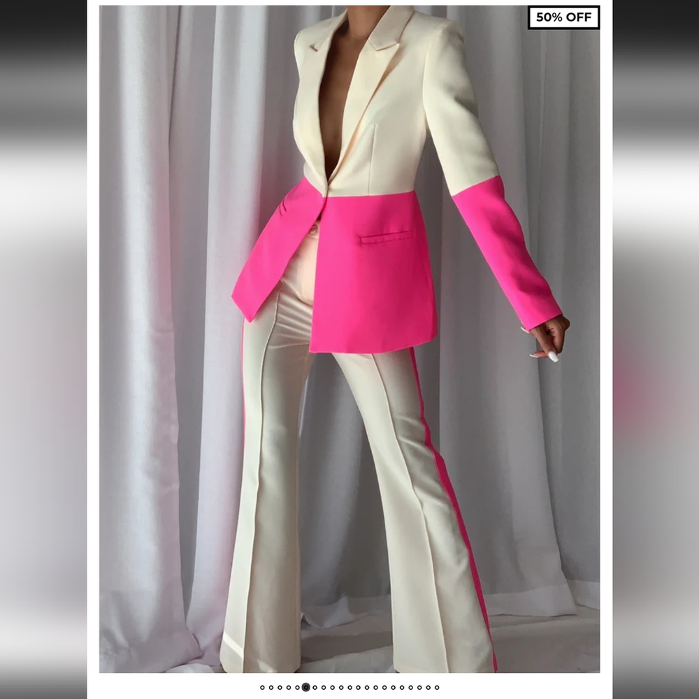 Color block Blazer and pant set